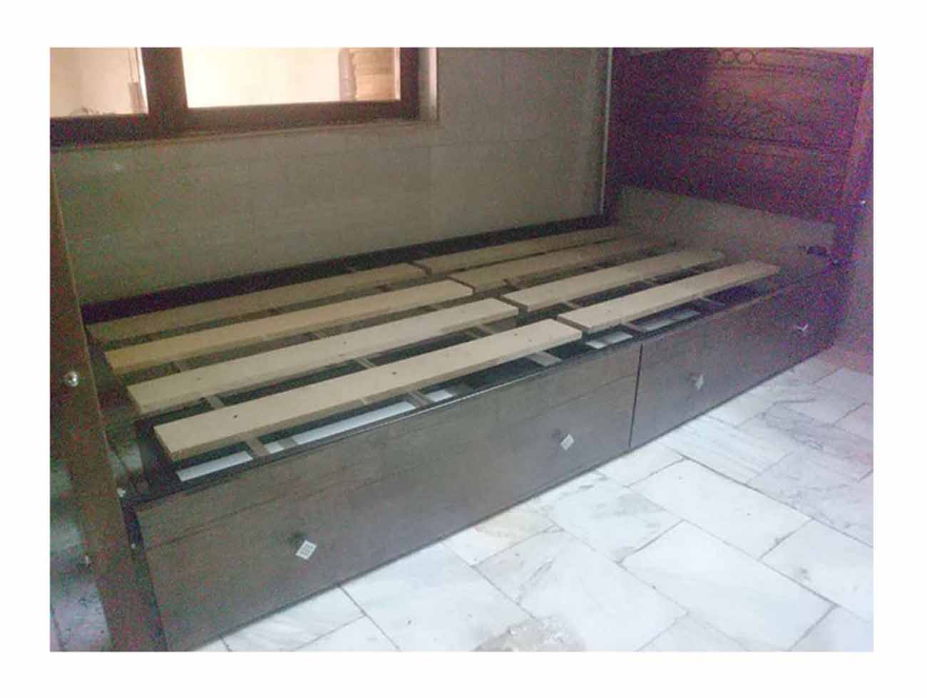 کفی تخت mdf پایه فلزی دو تیکه base26